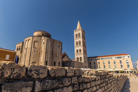 Landmark of the old town of Zadar, Croatiaのeditorial素材