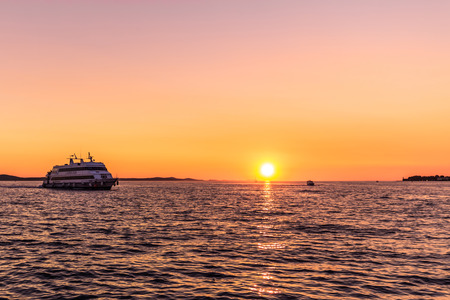 Sunset in Zadar, Croatiaのeditorial素材