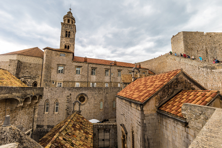 Walls of ancient Dubrovnik, Croatiaのeditorial素材