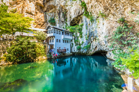 Dervish house in Blagaj, Bosniaのeditorial素材