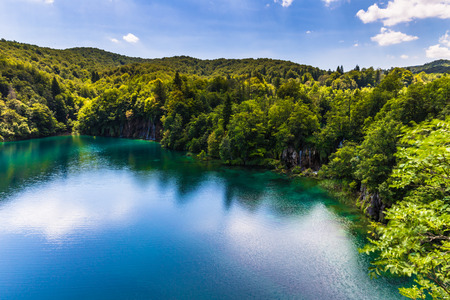 Lake in the Plitvice National Park, Croatiaのeditorial素材