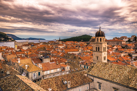 Rooftops of the old town of Dubrovnik, Croatiaのeditorial素材