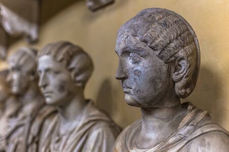 May 30, 2016: Sculpture of a woman in the Vatican Museum, Vatican City
