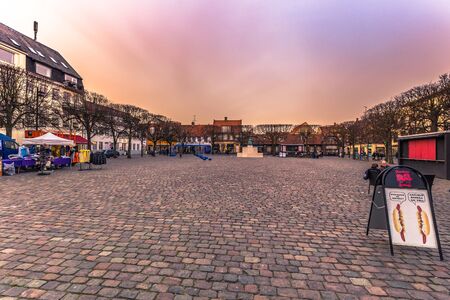 December 03, 2016: Town square of Helsingor, Denmark