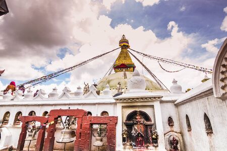 August 18, 2014 - Boudhanath Temple in Kathmandu, Nepalの写真素材