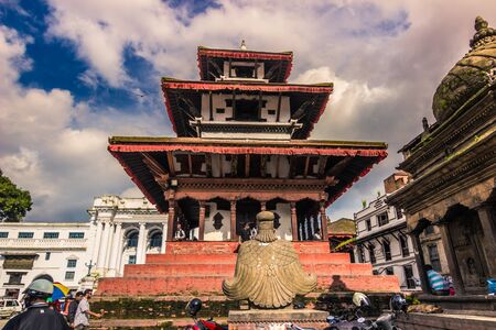 August 19, 2014 - Temple in the Royal Square of Kathmandu, Nepal