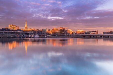 January 21, 2017: Panorama of the old town of Stockholm taken from the city hall, Swedenのeditorial素材