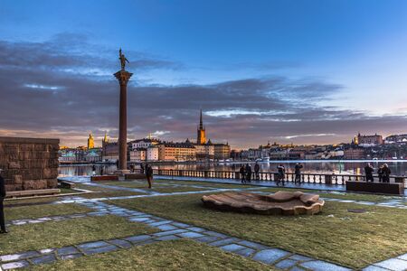 January 21, 2017: Garden of the city hall of Stockholm, Swedenのeditorial素材