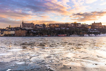 Panorama of Stockholm in winter, Swedenのeditorial素材