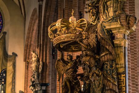January 21, 2017: Detail of the decoration of the Cathedral of Stockholm, Swedenのeditorial素材