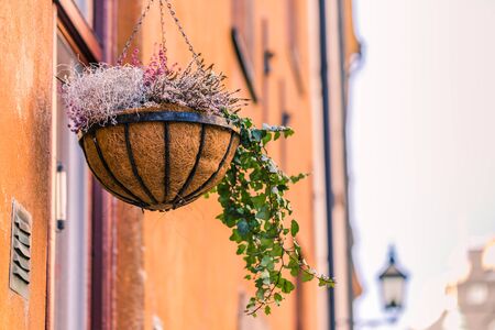 Decoration of a balcony in the old town of Stockholm, Swedenの写真素材