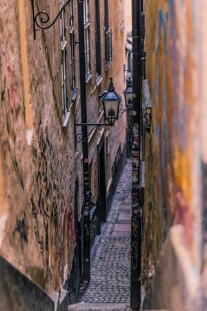 Streets of the old town of Stockholm, Sweden