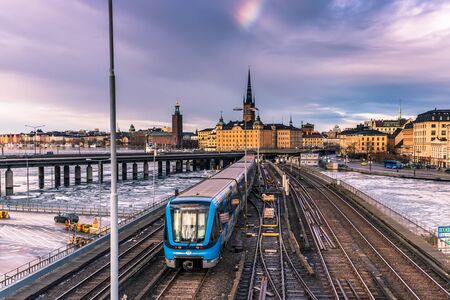 January 21, 2017: Subway railway in the old town of Stockholm, Swedenのeditorial素材