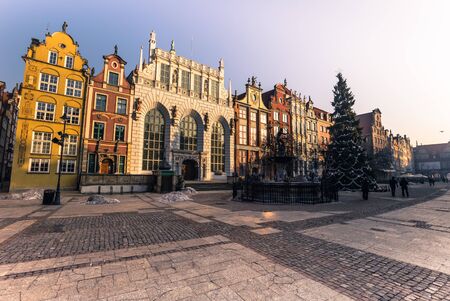 January 28, 2017: Long Market Square of Gdansk, Poland