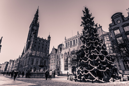 January 28, 2017: Long Market Square of Gdansk, Polandのeditorial素材