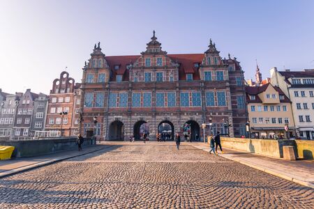 January 28, 2017: Green gate of Gdansk, Poland