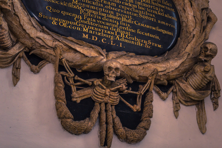 January 28, 2017: Details inside Saint Mary's cathedral in Gdansk, Polandのeditorial素材