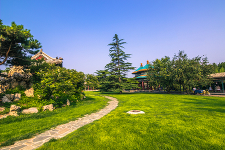 Beijing, China - July 20, 2014: Gardens of the Temple of Heaven complexのeditorial素材