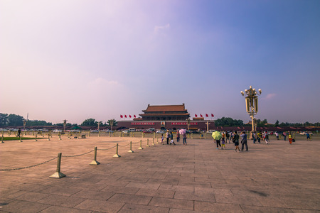 Beijing, China - July 20, 2014: Tiananmen squareのeditorial素材