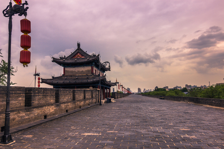 Xi'an, China - July 23, 2014: The ancient walls of Xi'anのeditorial素材