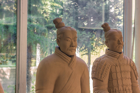 Xi'an, China - July 22, 2014: Terracota replicas at the tombs of the Terracota Armyのeditorial素材