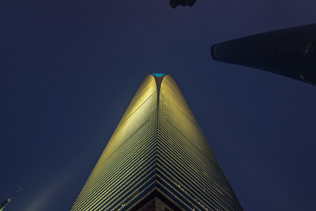 Shanghai, China - July 25, 2014: Shanghai World Financial Center in Pudong District
