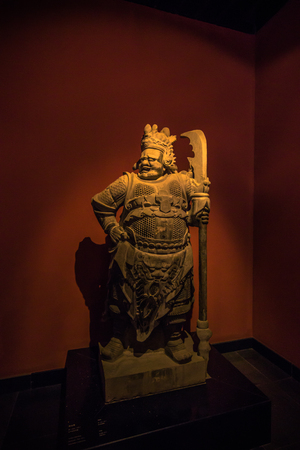 Xi'an, China - July 21, 2014 : Statue at the Forest of Stone Steles Museumのeditorial素材
