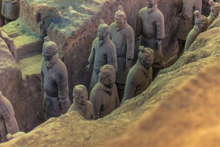 Xi'an, China - July 22, 2014: Pit one of the tombs of the Terracota Armyのeditorial素材