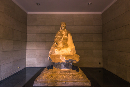 Xi'an, China - July 21, 2014 : Statue at the Forest of Stone Steles Museumのeditorial素材