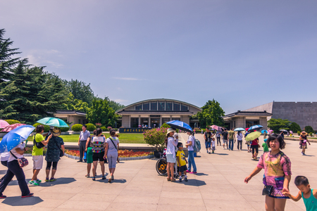 Xi'an, China - July 22, 2014: Museum at the tombs of the Terracota Armyのeditorial素材