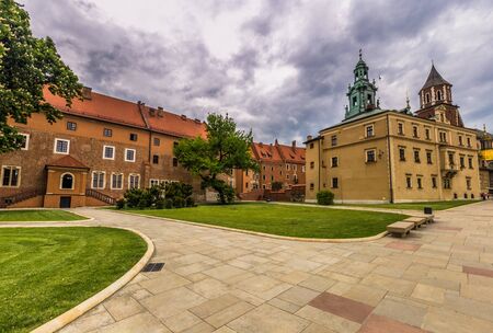 Krakow, Poland - May 12, 2016: Inside Wawel fortress in the old town of Krakow, Polandのeditorial素材