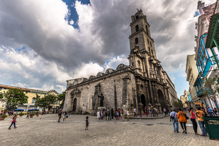Havana, Cuba - March 26, 2016: Church of San Francisco of Asis in Havana, Cubaのeditorial素材