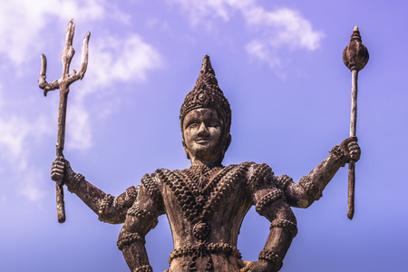 September 26, 2014: Buddhist stone statues in Buddha Park, Laosの写真素材