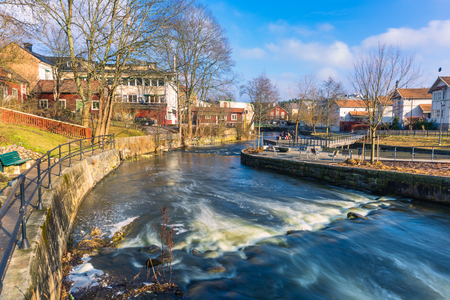 Norrtalje Sweden - April 1, 2017: Old town of Norrtalje, Swedenのeditorial素材