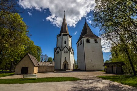 Gotland - May 16, 2015: Church of Larbro in Gotland, Swedenの写真素材