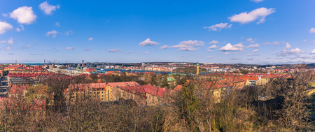 Gothenburg, Sweden - April 14, 2017: Panorama of the old town of Gothenburg, Swedenのeditorial素材