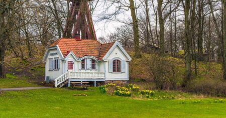 Gothenburg, Sweden - April 15, 2017: Police station of Slottskogen in Gothenburg, Swedenのeditorial素材