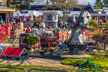 Bilund, Denmark - April 30, 2017: Miniatures in Legoland, Bilundのeditorial素材