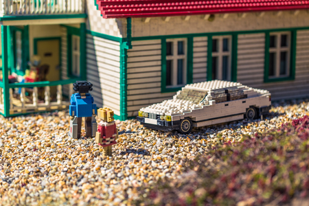 Bilund, Denmark - April 30, 2017: Miniatures in Legoland, Bilundのeditorial素材