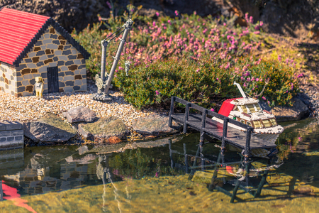 Bilund, Denmark - April 30, 2017: Miniatures in Legoland, Bilundのeditorial素材