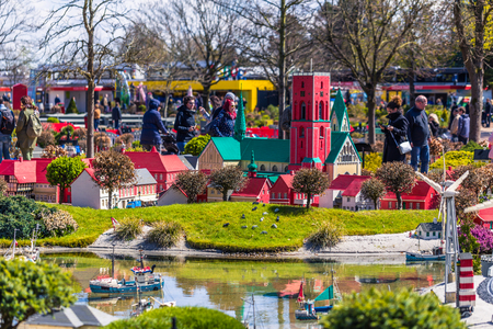 Bilund, Denmark - April 30, 2017: Miniatures in Legoland, Bilundのeditorial素材