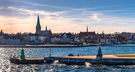 Helsingor, Denmark - May 01, 2017: Panorama of the town of Helsingor