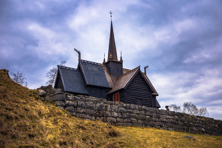 Lillehammer, Norway - May 13, 2017: Garmo Stave Church in Lillehammer, Norwayのeditorial素材