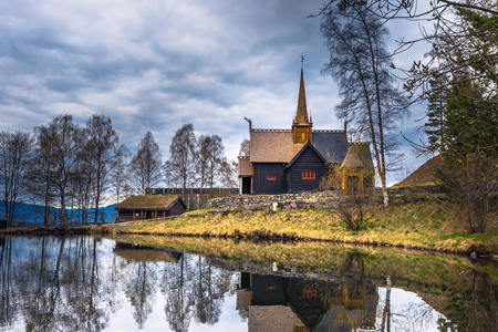 Lillehammer, Norway - May 13, 2017: Garmo Stave Church in Lillehammer, Norwayのeditorial素材