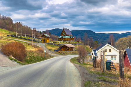 Reinli, Norway - May 13, 2017: Stave Church of Reinli, Norwayのeditorial素材