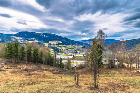 Reinli, Norway - May 13, 2017: Landscape view of Reinli, Norwayのeditorial素材