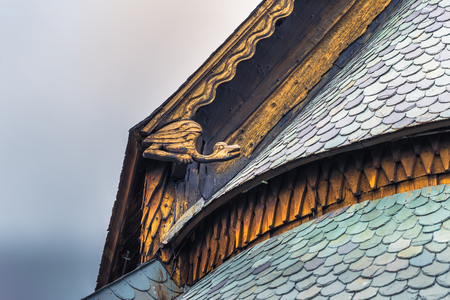 Reinli, Norway - May 13, 2017: Stave Church of Reinli, Norwayのeditorial素材