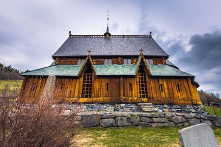 Reinli, Norway - May 13, 2017: Stave Church of Reinli, Norwayのeditorial素材