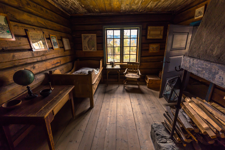 Lillehammer, Norway - May 13, 2017: Traditional houses in Maihaugen open air museum in Lillehammer, Norwayのeditorial素材