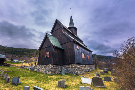 Hore, Norway - May 14, 2017: Hore Stave Church, Norwayのeditorial素材